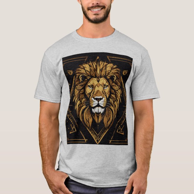 Camiseta Celestial León – Camiseta Básica para Hom (Anverso)