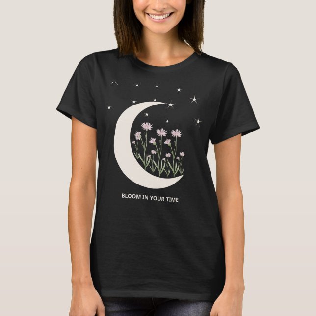 Camiseta Celestial Moon & Floral Stars (Anverso)
