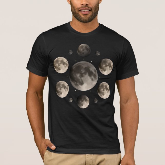 Camiseta Celestial Moon Phases Mandala Astronomy Art (Anverso)