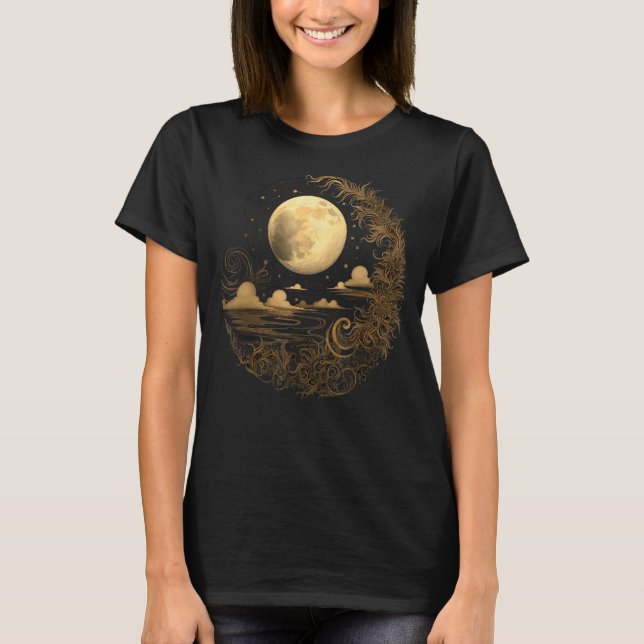 Camiseta Celestial Space Sun Moon Boho Luna Solar Astronomy (Anverso)