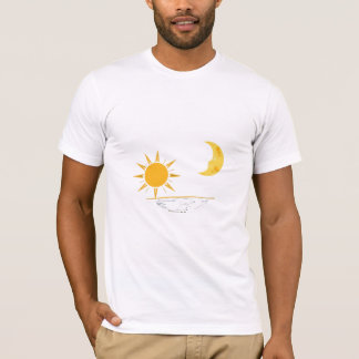Camiseta Celestial Sun and Moon Horizon Minimalist Art