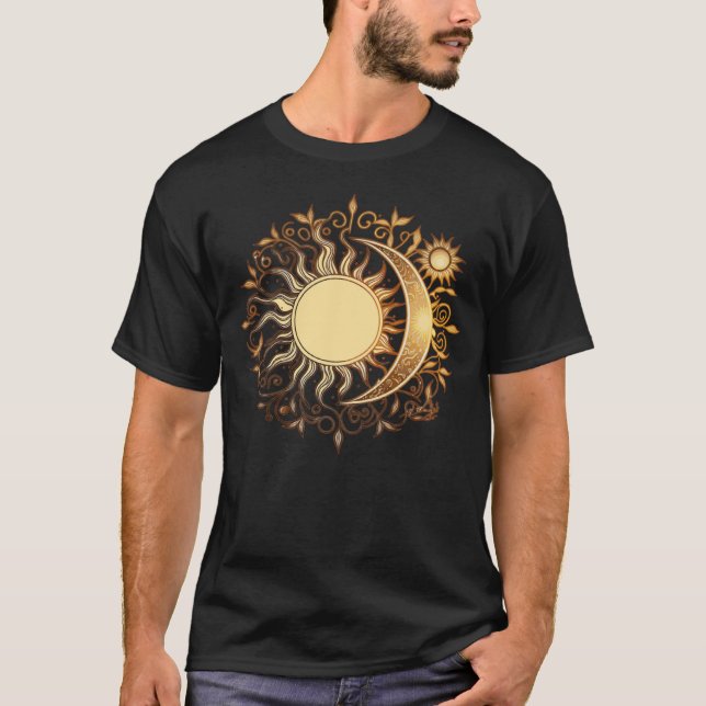 Camiseta Celestial Sun Moon Yoga Meditation Zen Buddhism Sy (Anverso)