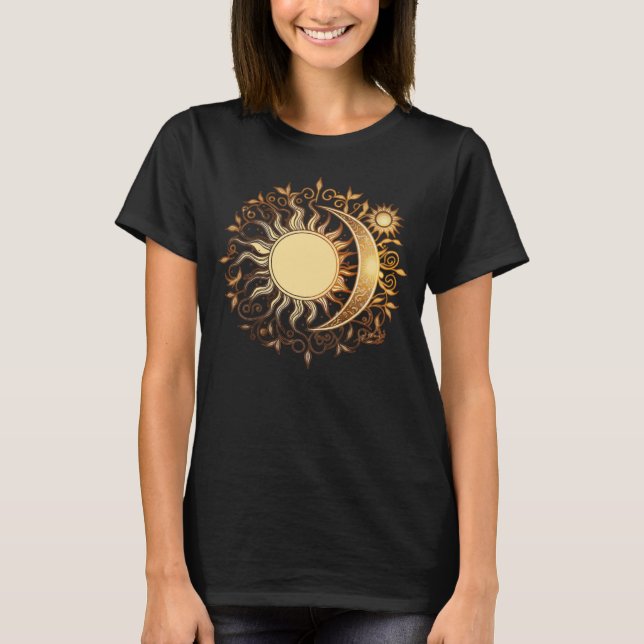 Camiseta Celestial Sun Moon Yoga Meditation Zen Buddhism Sy (Anverso)