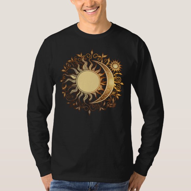 Camiseta Celestial Sun Moon Yoga Meditation Zen Buddhism Sy (Anverso)