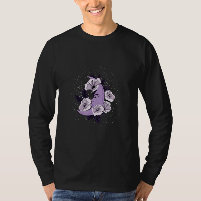 Camiseta Celestial Tropics Purple Moon Flower (Anverso)