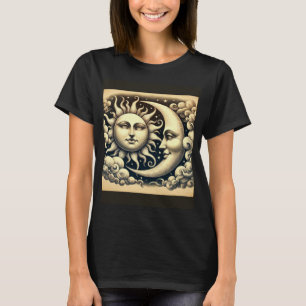 Camiseta Celestial Vintage Sol y Luna 