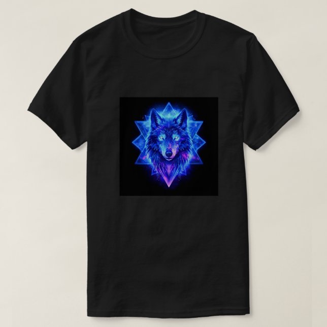 Camiseta Celestial Wolf • Cosmic Energy Guardian Throw (Diseño del anverso)