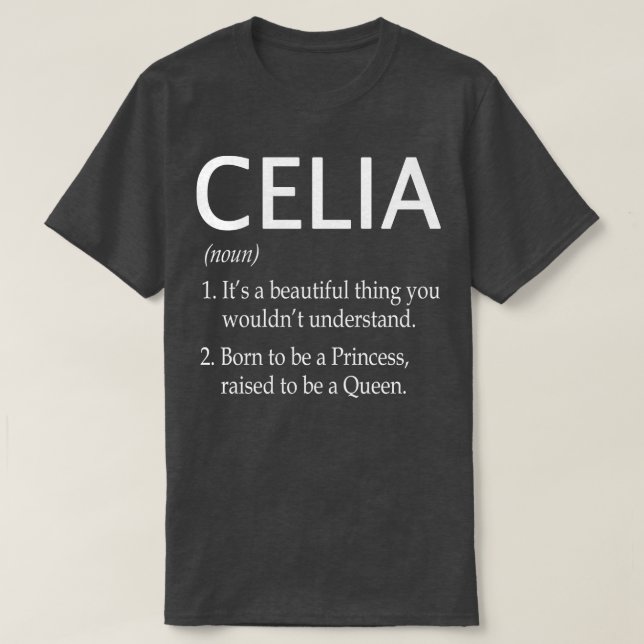 Camiseta Celia Name Gift 74 (Diseño del anverso)