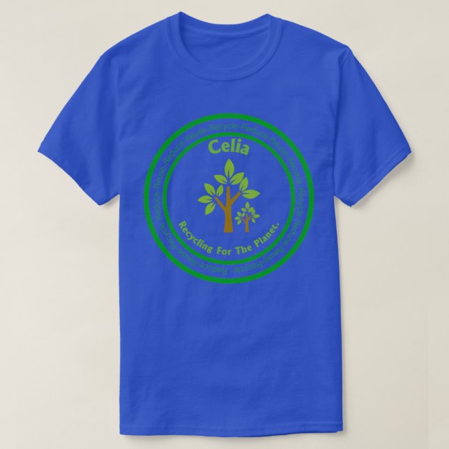 Camiseta Celia Name Recycling I am a mean green recycling m (Diseño del anverso)