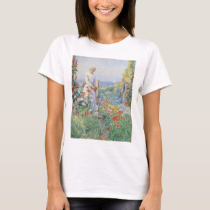 Camiseta Celia Thaxter en su jardín por Childe Hassam