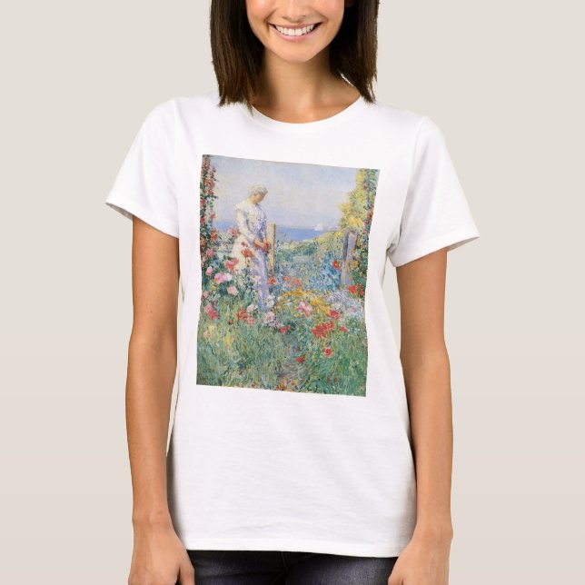 Camiseta Celia Thaxter en su jardín por Childe Hassam (Anverso)