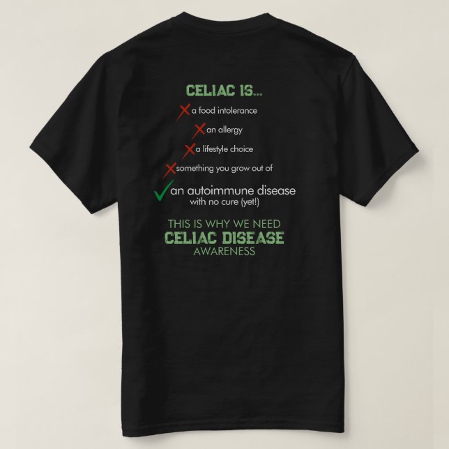 Camiseta Celiac Disease Awareness T-Shirt (Reverso del diseño)