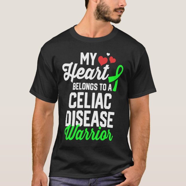 Camiseta Celiac Disease Warrior Survivor Support Awareness  (Anverso)