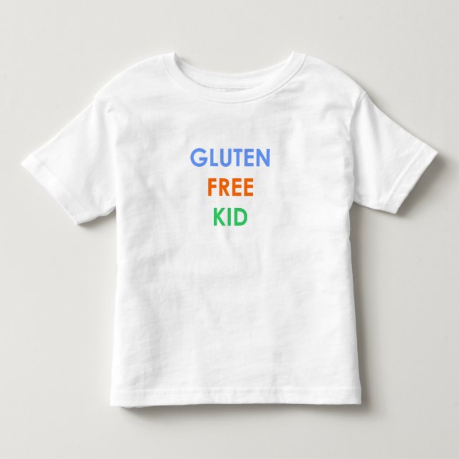 Camiseta celiaca libre del niño del gluten (Anverso)