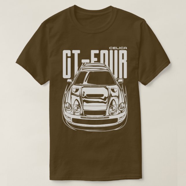 Camiseta Celica GTFour (impresión blanca) (Diseño del anverso)