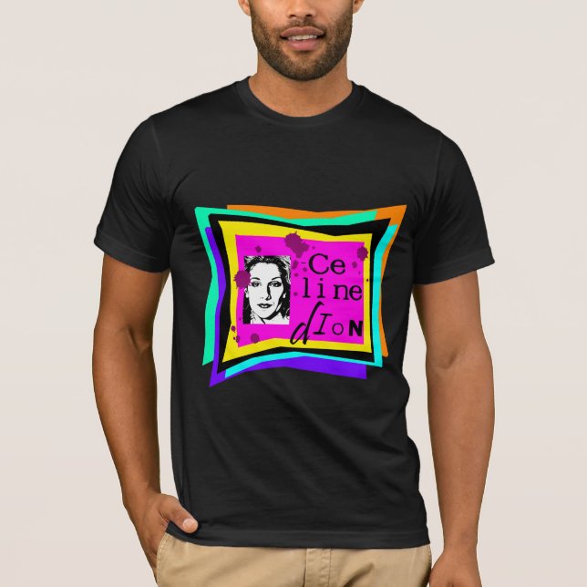 Camiseta Celine Dion - arte pop (Anverso)