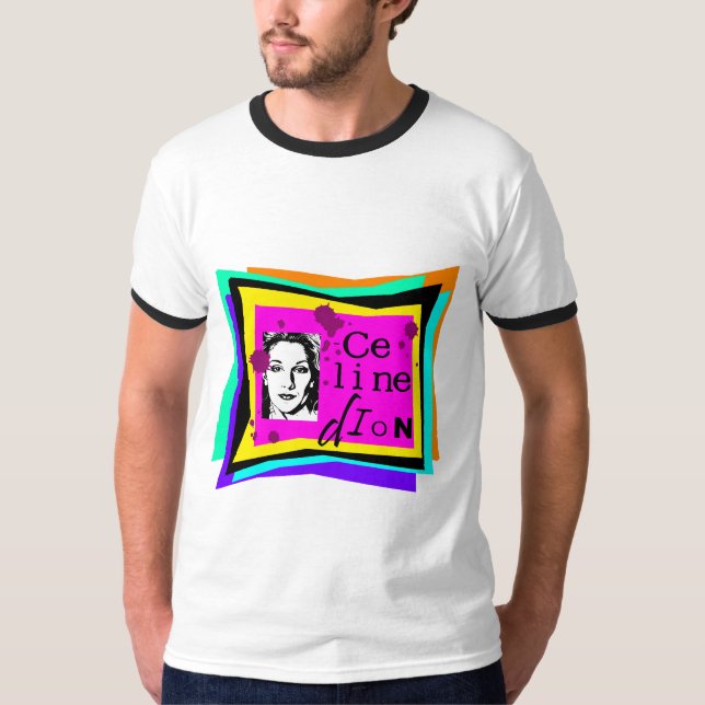 Camiseta Celine Dion - arte pop (Anverso)