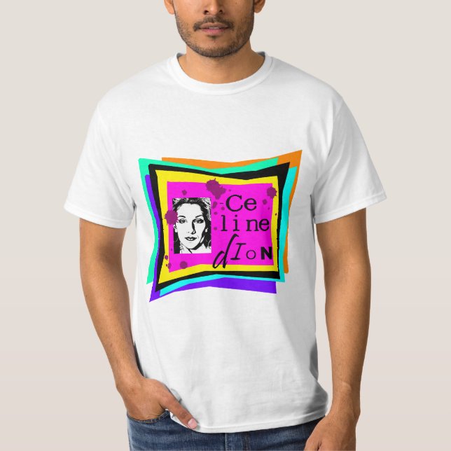 Camiseta Celine Dion - arte pop (Anverso)