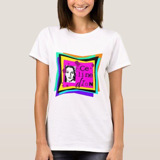 Camiseta Celine Dion - arte pop (Anverso)