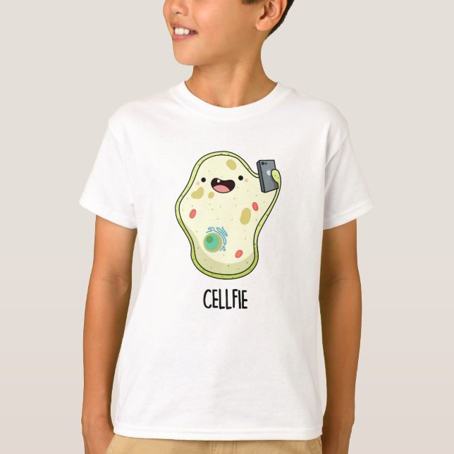 Camiseta Cellfie Funny Biology Selfie Pun (Anverso)
