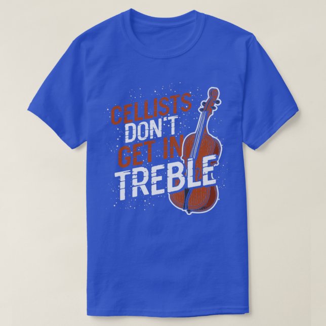 Camiseta Cellist Cello Treble Clef (Diseño del anverso)