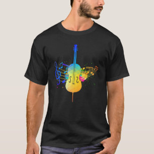 Camiseta Cellist Music Notes Musical Instrument Cello Playe