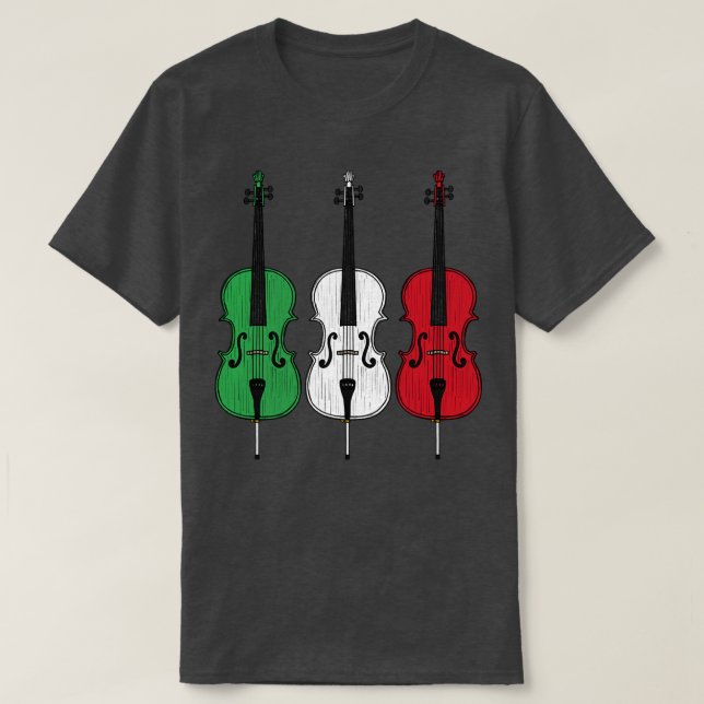 Camiseta Cello Bandera Italiana Famoso de Cadenas Italia (Diseño del anverso)