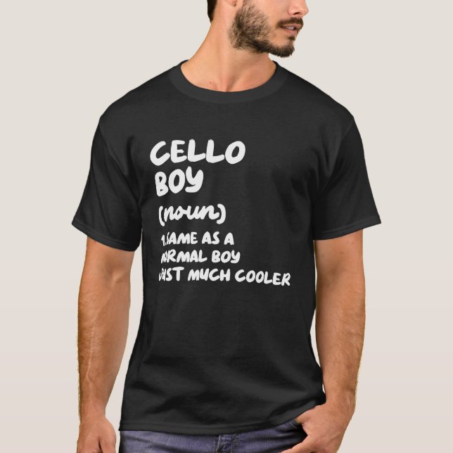 Camiseta Cello Boy Definition  Musician (Anverso)