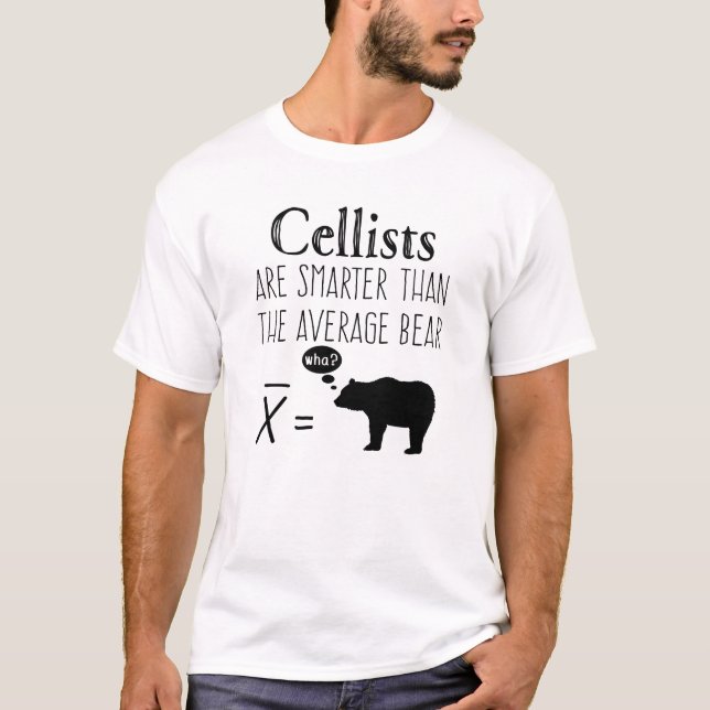 Camiseta Cello-camiseta divertida - Oso medio (Anverso)