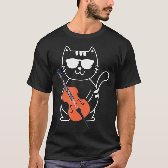 Camiseta Cello Cat Orchestra Clásica Cello (Anverso)