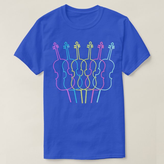 Camiseta Cello Cello Cello Player de Retro 80 Niños de rega (Diseño del anverso)
