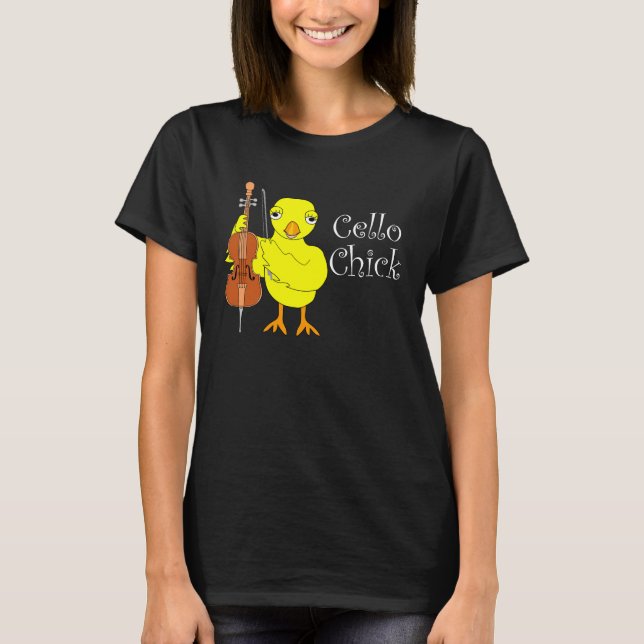 Camiseta Cello Chick Text (Anverso)