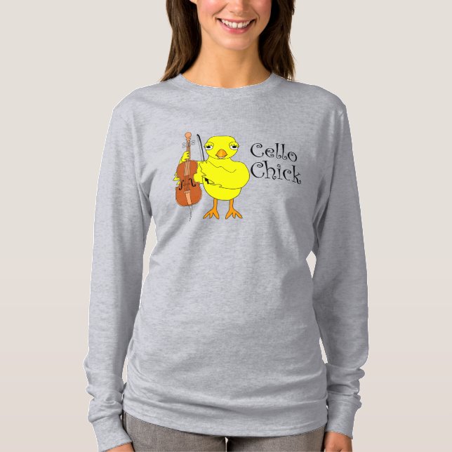Camiseta Cello Chick Text (Anverso)