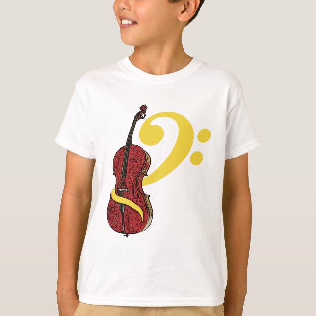 Camiseta Cello Clef - Niños y bebés (Anverso)