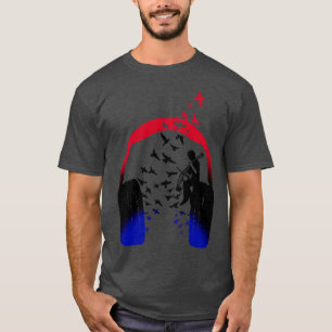 Camiseta Cello de música para auriculares