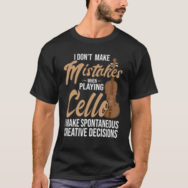 Camiseta Cello Espontánea Creative Decisions Cello Player (Anverso)