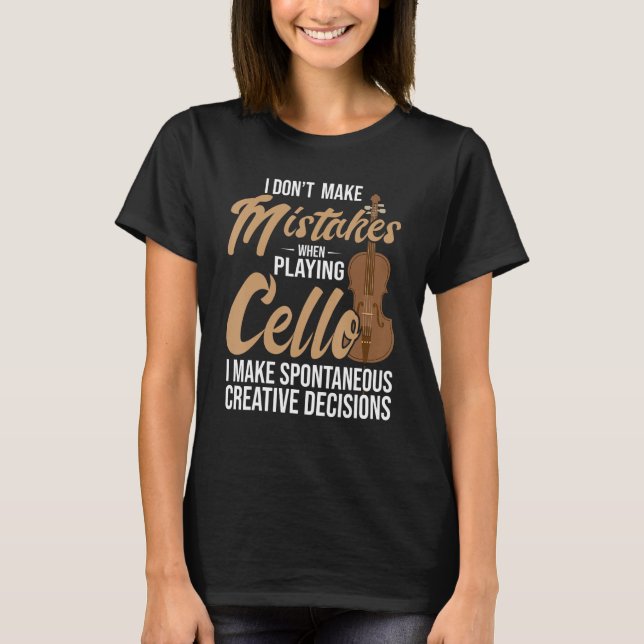 Camiseta Cello Espontánea Creative Decisions Cello Player (Anverso)