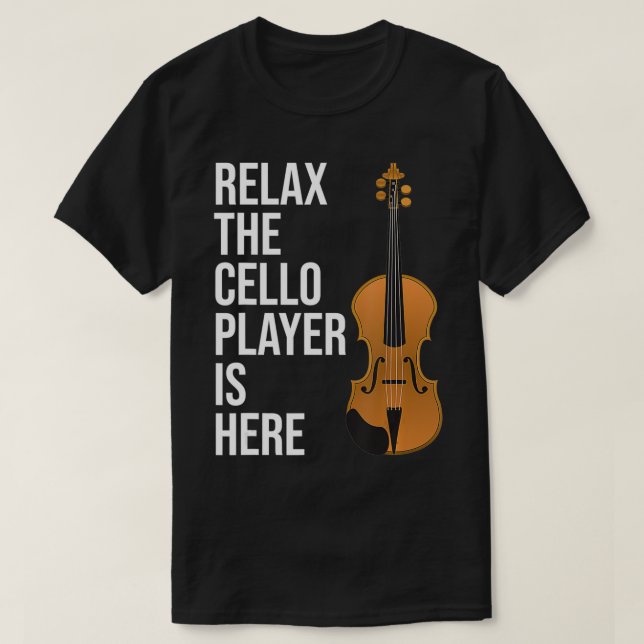 Camiseta Cello Gift Rela El Cello Player Está Aquí Cel (Diseño del anverso)