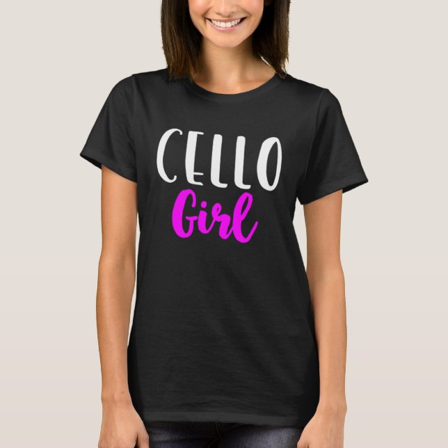 Camiseta Cello Girl Player Women  Cute Cellist (Anverso)