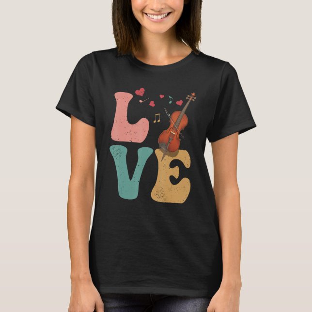 Camiseta Cello Instrumental Cellist LOVE (Anverso)