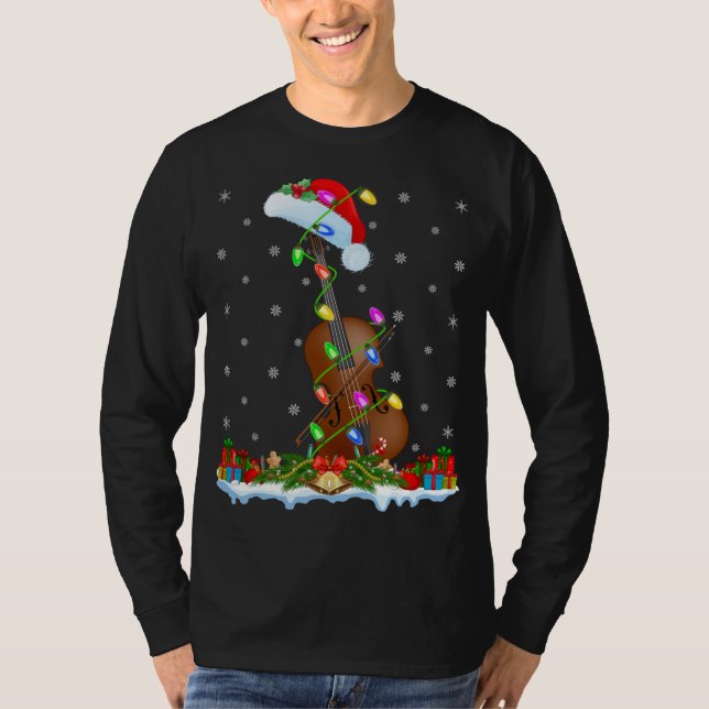 Camiseta Cello Music Lover coincidiendo con Santa Hat Cello (Anverso)