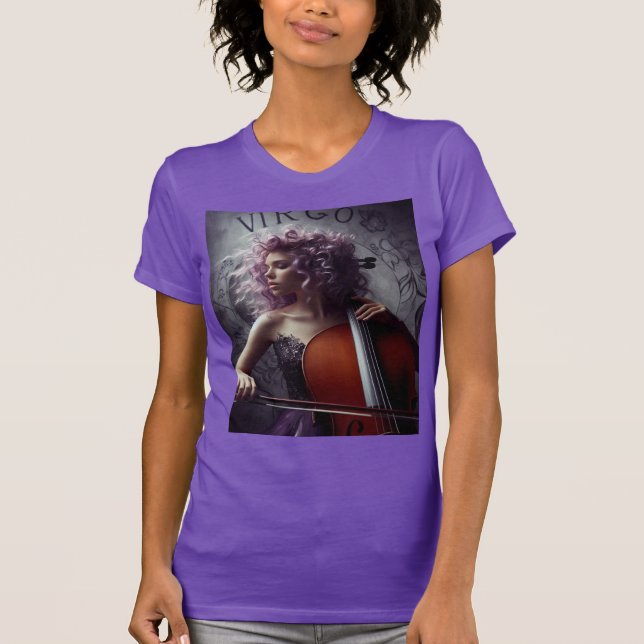 Camiseta Cello, músico de Virgo Zodiac (Anverso)