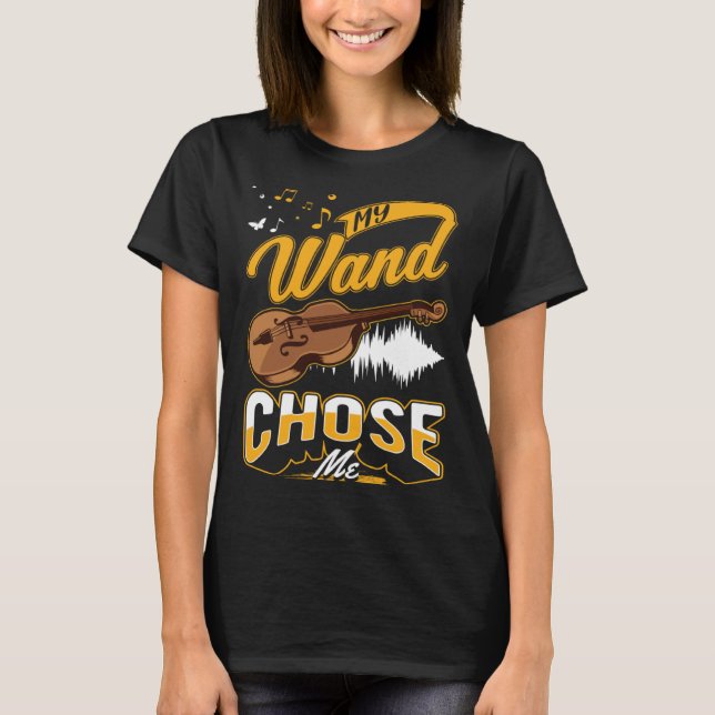 Camiseta Cello My wand chose me Cellist Cello (Anverso)