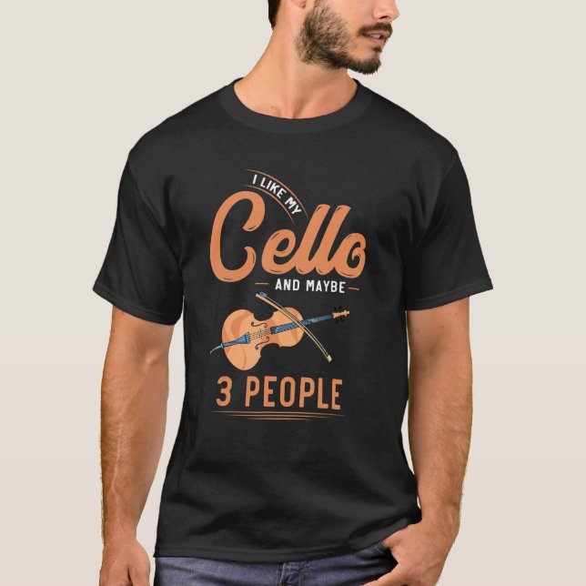 Camiseta Cello Player Music Orchestra Músico Cel (Anverso)