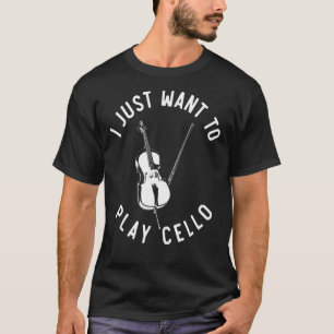Camiseta Cello Player Música Que Solo Quiero Reproducir Cel