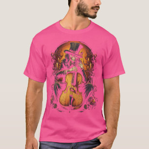 Camiseta Cello Skeleton Halloween Costuve Orchestra Música