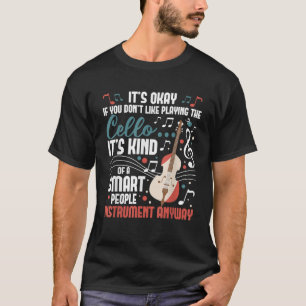 Camiseta Cello Smart People Instrumental Cellist Orchestra
