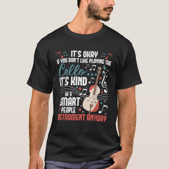Camiseta Cello Smart People Instrumental Cellist Orchestra  (Anverso)