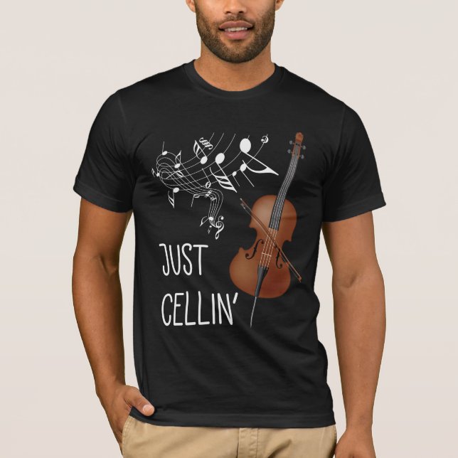 Camiseta Cello String Instrumento Cellist Humor violoncello (Anverso)