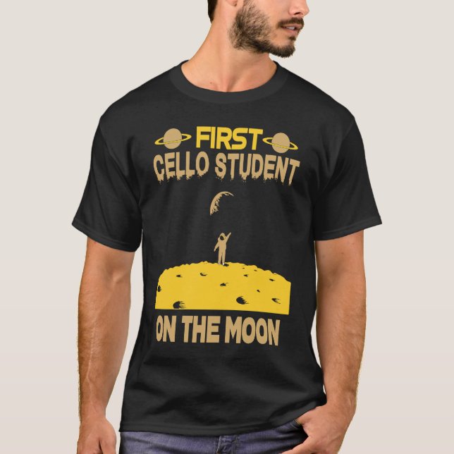 Camiseta Cello Student On The Moon (Anverso)